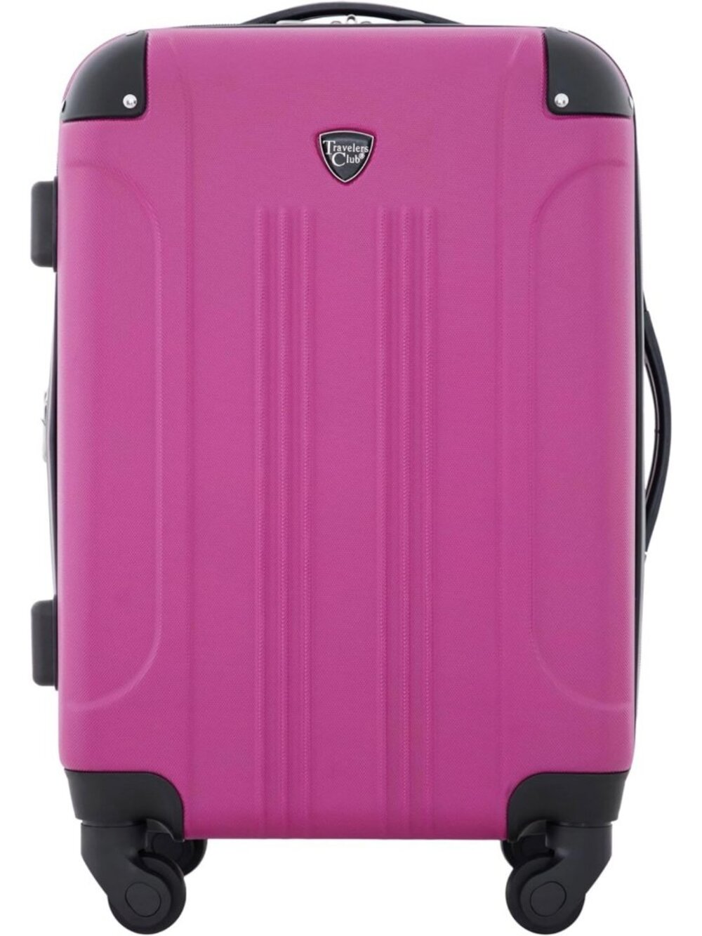 Expandable Hardside Spinner Luggage, 22" Carry-On, Fuchsia Travel Bag